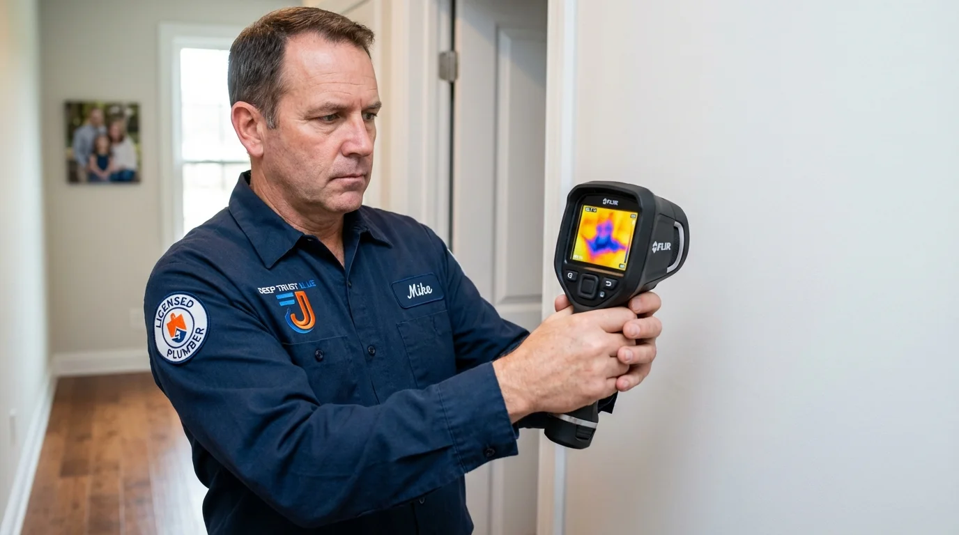 Thermal imaging leak detection by Johns Plumbing LLC in Northwood